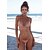 cheap Bikini Sets-Women&#039;s Swimwear Bikini 2 Piece Swimsuit Lace up Solid Color White Black Gray Pink Light Green Bathing Suits New Sexy / Party / Padded Bras
