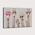 economico Quadri di animali-vivaio pittura a olio fatta a mano dipinta a mano arte della parete cartone animato colorato giraffa animale decorazione della casa arredamento tela arrotolata senza cornice non stirata