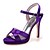 cheap Wedding Shoes-Women&#039;s Wedding Shoes Stiletto Heel Open Toe Wedding Sandals Minimalism Wedding Party &amp; Evening Satin Solid Colored White Purple Dark Purple