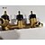 お買い得  ラフインバルブ・シャワーシステム-シャワーセット セットする - レインフォール コンテンポラリー クロム 壁式 真鍮バルブ Bath Shower Mixer Taps / 3つのハンドル三穴