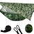 cheap Camping Furniture-Double Hammock Camping Hammock with Pop Up Mosquito Net Hammock Rain Fly Camping Tarp Outdoor Waterproof Sunscreen Anti-Mosquito Heavy Duty Parachute Nylon with Carabiners and Tree Straps for 2 person