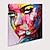 tanie Obrazy z ludźmi-Obraz olejny 100% handmade ręcznie malowane ściany sztuki na płótnie uroda kobiety twarz kolorowy portret streszczenie nowoczesne dekoracje do domu wystrój walcowane płótno bez ramki nierozciągnięte