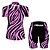 ieftine Seturi de îmbrăcăminte pentru bărbați-21Grams® Pentru femei Manșon scurt Jersey de ciclism cu pantaloni scurți Vară Spandex Poliester Mov Dungi Culoare solidă Bicicletă Costume Pad 3D Respirabil Rezistent la Ultraviolete Uscare rapid