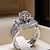 cheap Rings-Ring Wedding Silver Silver 2 Silver 4 Platinum Plated Alloy 1pc Stylish AAA Cubic Zirconia / Couple&#039;s