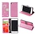 billige Samsung-etui-telefon Etui Til Samsung Galaxy S24 S23 S22 S21 S20 Plus Ultra A54 A34 A14 A73 A53 A33 S10 Plus A52 S10 Tegnebogskortetui Med stativ Vend Glitterskin Hjerte Glitterskin Blomst PU Læder