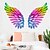 cheap Decorative Wall Stickers-Creative Angel Wings Wall Stickers Ins Bedroom Wall Decoration Room Layout Self-adhesive Removable Wallpaper Room Decoration 58*38cm