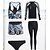 cheap Wetsuits &amp; Diving Suits-Women&#039;s Rash Guard Dive Skin Suit Diving Suit Anatomic Design Micro-elastic Long Sleeve Front Zip 5-Piece - Diving Water Sports Painting Summer