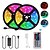 cheap LED Strip Lights-2x5M Flexible LED Strip Lights Light Sets RGB Tiktok Lights 300 LEDs SMD5050 10mm 1 12V 6A Adapter 1 44Keys Remote Controller 1 set Multi Color Waterproof Cuttable Party 85-265 V