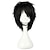 cheap Costume Wigs-Black Wigs for Men Cosplay  Wig Synthetic Wig Curly Asymmetrical Wig Short Black Synthetic Hair 12 Inch Men‘s Fluffy Black Halloween Wig