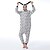 billige Kigurumi-pyjamas-Voksne Kigurumi-pyjamas Hund Onesie-pyjamas Flannel Sort / Hvid Cosplay Til Damer og Herrer Nattøj Med Dyr Tegneserie Festival / ferie Kostumer
