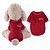 cheap Dog Clothes-Cat Dog Shirt / T-Shirt Dog Clothes Puppy Clothes Dog Outfits Dark Red Purple Red Costume for Girl and Boy Dog Cotton S M L XL XXL