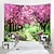 cheap Landscape Tapestry-Wall Tapestry Art Decor Blanket Curtain Picnic Tablecloth Hanging Home Bedroom Living Room Dorm Decoration Nature Landscape Garden Tree Flower Blossom Pathway