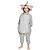 baratos Pijamas Kigurumi-Crianças Pijamas Kigurumi Elefante Animal Pijamas Macacão Lã Polar Cinzento Cosplay Para Meninos e meninas Pijamas Animais desenho animado Festival / Celebração Fantasias / Collant / Pijama Macacão