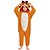 abordables Pyjamas Kigurumi-Enfant Pyjamas Kigurumi Lion Animal Combinaison de Pyjamas Polaire Orange Cosplay Pour Garçons et filles Pyjamas Animale Dessin animé Fête / Célébration Les costumes / Collant / Combinaison