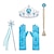 cheap Movie &amp; TV Theme Costumes-Princess Elsa Gloves Outfits Princess Cosplay Jewelry Accessories Girls&#039; Movie Cosplay Halloween Gloves Crown Wand Children&#039;s Day Masquerade Rhinestone Fabric Plastic World Book Day Costumes