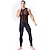 cheap Dance Costumes-Dance Costumes Leotard / Onesie Split Joint Full Length Visible Zipper Men&#039;s Performance Theme Party Sleeveless Natural PU Mesh Sexy Perspective