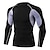 cheap Running Tops-JACK CORDEE Men&#039;s Long Sleeve Compression Shirt Running Shirt Running Base Layer Top Athletic Winter Moisture Wicking Breathable Soft Running Active Training Jogging Sportswear Black / Red White