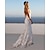 Χαμηλού Κόστους Νυφικά Φορέματα-Παραλία / Προορισμός Ανοικτή Πλάτη Μπόχο Φορεματα για γαμο Τρομπέτα / Γοργόνα Καρδιά Καμιζόλα Λεπτές Τιράντες Ουρά Δαντέλα Νυφικά φορέματα Με Διακοσμητικά Επιράμματα 2024