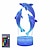 cheap Décor &amp; Night Lights-Night Light for Kids Ocean Dolphin 3D Night Light Porpoise Bedside Lamp with Remote Control 16 Color Changing Xmas Halloween Birthday Gift for Child Baby Girl