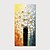 voordelige Abstracte schilderijen-Hang-geschilderd olieverfschilderij Handgeschilderde Verticaal Abstract Bloemenmotief / Botanisch Modern Inclusief Inner Frame
