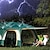 cheap Tents, Canopies &amp; Shelters-5 person Cabin Tent Family Tent Outdoor Windproof UPF50+ Rain Waterproof Double Layered Poled Camping Tent Three Rooms &gt;3000 mm for Camping / Hiking / Caving Polyester 330*210*185 cm