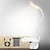 Недорогие Лампы для чтения-Лампа для чтения Перезаряжаемый / Защите для глаз / Диммируемая Современный современный Встроенная литий-батарея Назначение Кабинет / Офис / Офис ABS DC 5V Белый / Черный