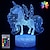 cheap Décor &amp; Night Lights-Toys Unicorn Gifts Night Lights for Kids Christams Gifts Birthday  3D Illusion Lamp Animal Light Led Desk Lamps for Boys Girls