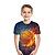 cheap Tops-Kids Boys&#039; Children&#039;s Day T shirt Tee Short Sleeve Brown 3D Print Color Block Geometric 3D Active Streetwear / Summer