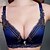 cheap Bras &amp; Bralettes-Women&#039;s Normal Bra Lace Bras 3/4 Cup Floral / Botanical Sexy Nylon Blue