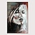 abordables Pinturas de personas-Pintura al óleo pintada a colgar Pintada a mano Vertical Personas Retratos Abstractos Moderno Sin marco interior  (sin marco)