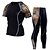 cheap New In-JACK CORDEE Men&#039;s 2 Piece Activewear Set Workout Outfits Compression Suit Athletic Athleisure Winter Short Sleeve Thermal Warm Moisture Wicking Breathable Gym Workout Running Active Training Jogging