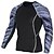cheap Running Tops-JACK CORDEE Men&#039;s Long Sleeve Compression Shirt Running Shirt Running Base Layer Stripe-Trim Top Athletic Winter Moisture Wicking Breathable Soft Running Active Training Jogging Sportswear Red