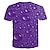abordables camiseta 3d para hombre-Camiseta de hombre cuello redondo manga corta verde azul púrpura casual estampado diario tops streetwear camisetas gráficas exageradas de verano