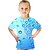 economico Top-Bambino Da ragazza maglietta T-shirt Manica corta Monocolore 3D Con stampe Blu Bambini Top Attivo Moda città Giornata universale dell&#039;infanzia