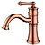 cheap Classical-Bathroom Sink Faucet,Vintage Style Brass Deck Mount Oil-rubbed Bronze Single Handle One Hole Rotatable Bathroom Faucet with Hot and Cold Switch