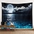 cheap Home &amp; Garden-Wall Tapestry Art Decor Blanket Curtain Picnic Tablecloth Hanging Home Bedroom Living Room Dorm Decoration Landscape Full Moon Night Sea Ocean Cloud Star Sky