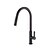 cheap Pullout Spray-Single Handle Kitchen Faucet With Sprayers Black Painted Finishes Centerset High Arc Brass Pull Out Kitchen Faucet Contain with Cold/Hot Water