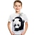 Недорогие Футболки и рубашки-Дети Мальчики Футболка Животное 3D печать С короткими рукавами Активный Лето Белый