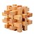 preiswerte Rätselspiele-Tetris Wooden Puzzles IQ Brain Teasers Luban Lock Toys Square IQ Test Unisex 1 Pieces