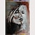 baratos Pinturas de Pessoas-Pintura a Óleo Pintados à mão Vertical Pessoas Retratos Abstratos Moderno Tela enrolada (sem moldura)