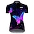 cheap Women&#039;s Clothing Sets-Women&#039;s Cycling Jersey with Shorts Short Sleeve Mountain Bike MTB Road Bike Cycling Blue Orange Green Butterfly Gradient Bike Breathable Ultraviolet Resistant Quick Dry Reflective Strips Sports Solid