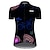 cheap Cycling Jerseys-21Grams® Women&#039;s Cycling Jersey Short Sleeve Mountain Bike MTB Road Bike Cycling Graphic Butterfly Floral Botanical Jersey Shirt Black Blue UV Resistant Breathable Quick Dry Sports Clothing Apparel