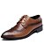 cheap Men&#039;s Oxfords-Men&#039;s Oxfords Dress Shoes Derby Shoes British Wedding Party &amp; Evening Office &amp; Career Walking Shoes Leather Non-slipping Wear Proof Black Red Brown Gradient Fall Spring