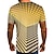 tanie Geometryczne-Męskie Koszula Podkoszulek Koszulki Graficzny Geometryczny 3D Okrągły dekolt Jasnozielony Rumiany róż Królewski błękit Fioletowy Złoty Puszysta Święto Wyjściowe Krótki rękaw Nadruk Odzież Moda