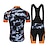 cheap Men&#039;s Clothing Sets-21Grams Men&#039;s Cycling Jersey with Bib Shorts Short Sleeve Mountain Bike MTB Road Bike Cycling White Black Green Patchwork Camo / Camouflage Bike Clothing Suit UV Resistant 3D Pad Breathable Quick Dry
