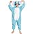 abordables Pijamas Kigurumi-Niños Pijamas Kigurumi Elefante Animal Pijamas de una pieza Franela Vellón Azul Cosplay por Niños y niñas Ropa de Noche de los Animales Dibujos animados Festival / Celebración Disfraces