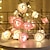 abordables Décorations de mariage-1m 10led aa batterie blanc chaud led rose lumières de noël guirlandes lumineuses valentine décoration de mariage ampoules à fleurs lampe à LED