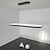 halpa Saarivalot-led-riippuvalaisin 40w suorakulmio, alumiinilla mustaksi maalattu, viimeistelee modernin lampun ruokasalin resturanttibaarissa