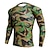cheap Running Tops-JACK CORDEE Men&#039;s Long Sleeve Compression Shirt Running Shirt Running Base Layer Top Athletic Winter Moisture Wicking Breathable Soft Running Active Training Jogging Sportswear Camo / Camouflage