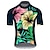 cheap Cycling Clothing-21Grams® Men&#039;s Cycling Jersey Short Sleeve Leaf Floral Botanical Bike Mountain Bike MTB Road Bike Cycling Jersey Top Black Green UV Resistant Breathable Quick Dry Sports Clothing Apparel / Stretchy